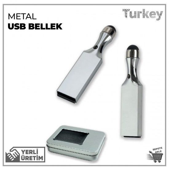 Metal USB Bellek Touchpen